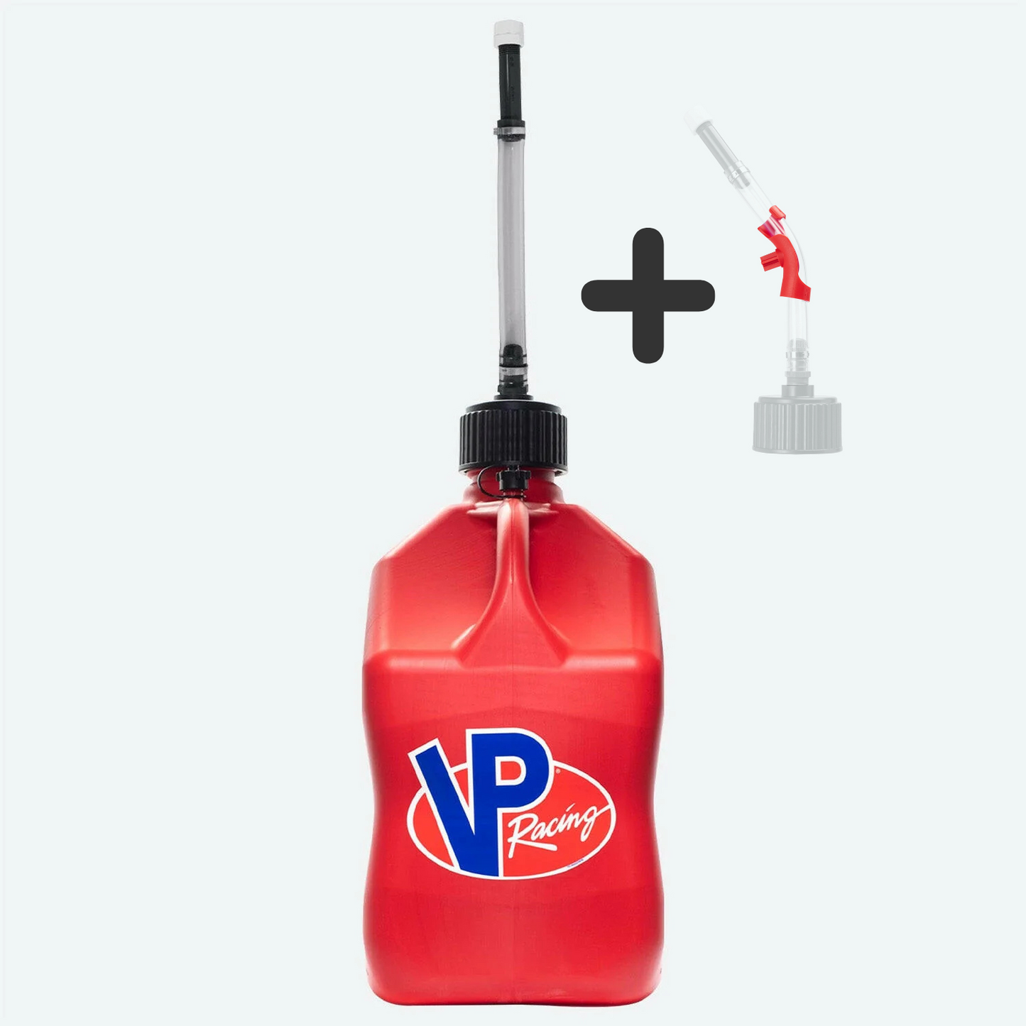 VP Racing 20L (5.5 Gal) Square Motorsport Benzinkanister + Deluxe Filler Hose