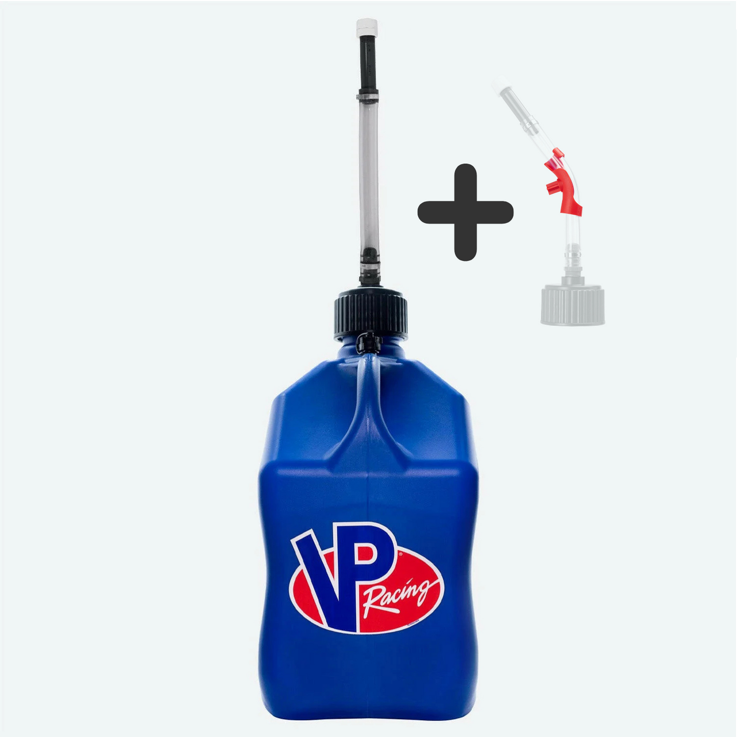 VP Racing 20L (5.5 Gal) Square Motorsport Benzinkanister + Deluxe Filler Hose