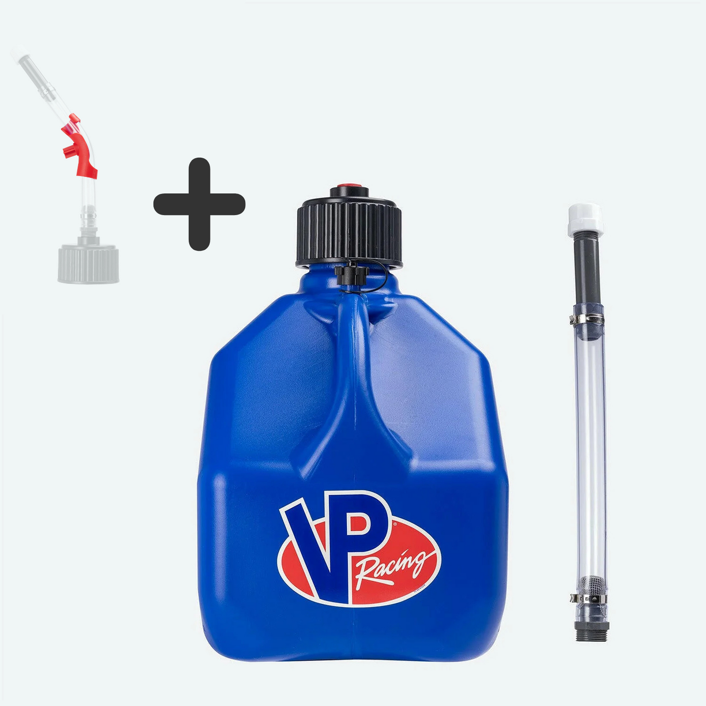 VP Racing 11L (3 Gal) Square Motorsport Benzinkanister + Deluxe Filler Hose