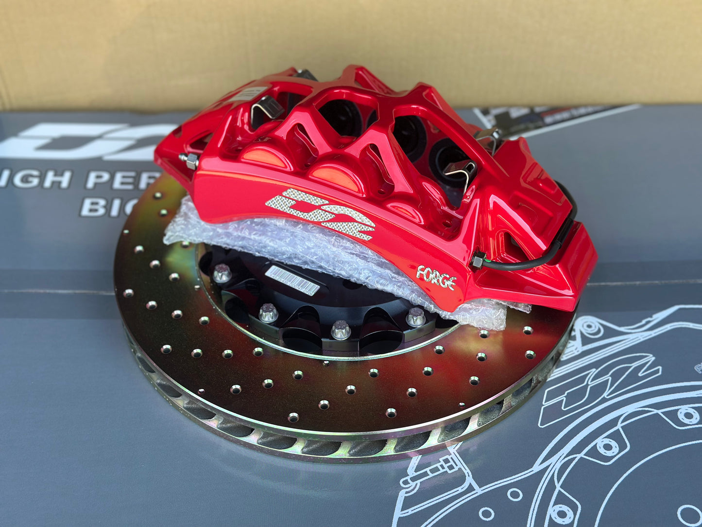 D2 Racing 6-Kolben 356mm Bremsanlage Vorderachse für Nissan Skyline R32 R33 R34