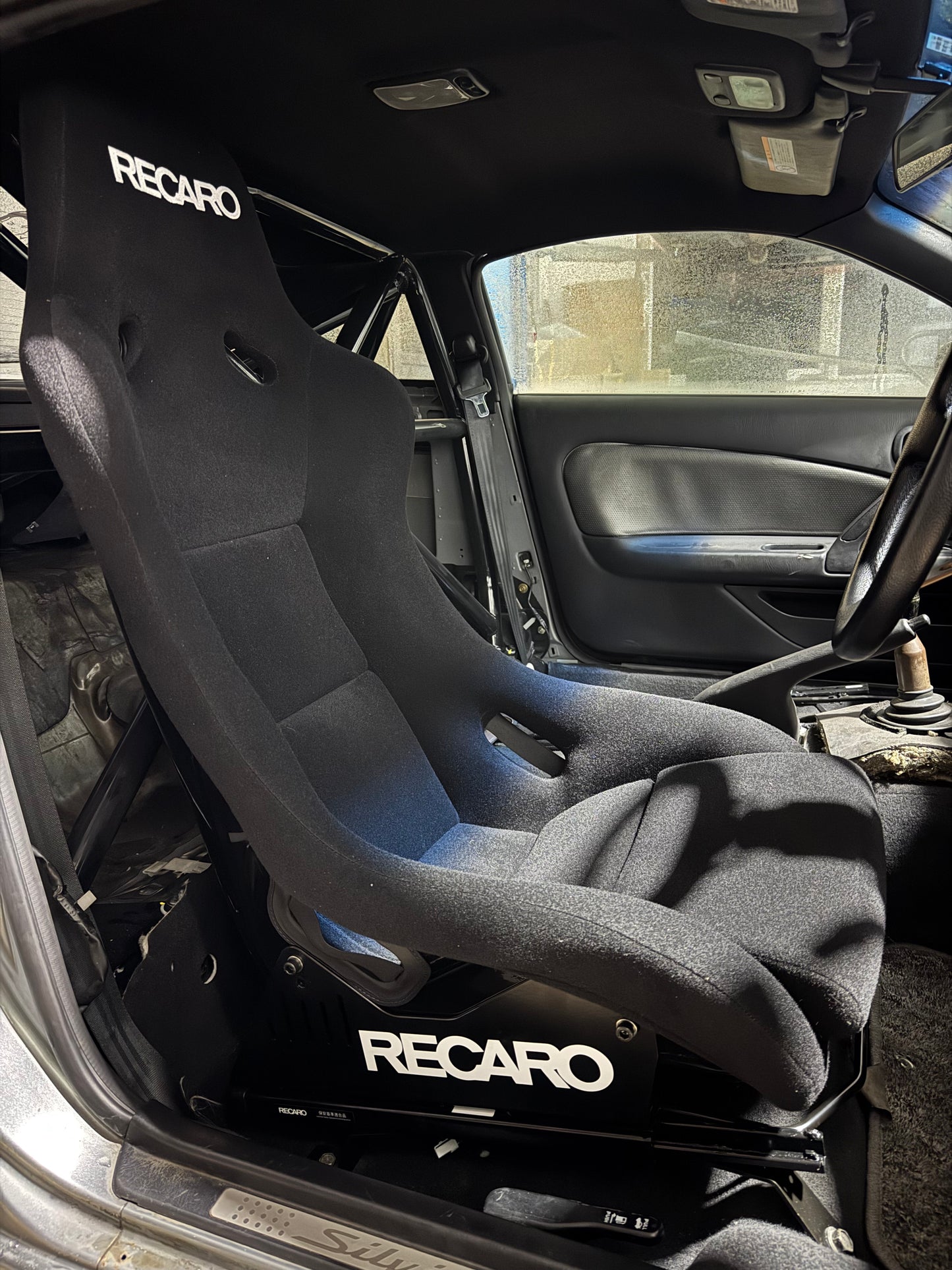 Recaro Pole Position inkl. Sitzkonsole, Laufschiene & Sitzadapter – Rechts – Nissan Silvia S15 200SX