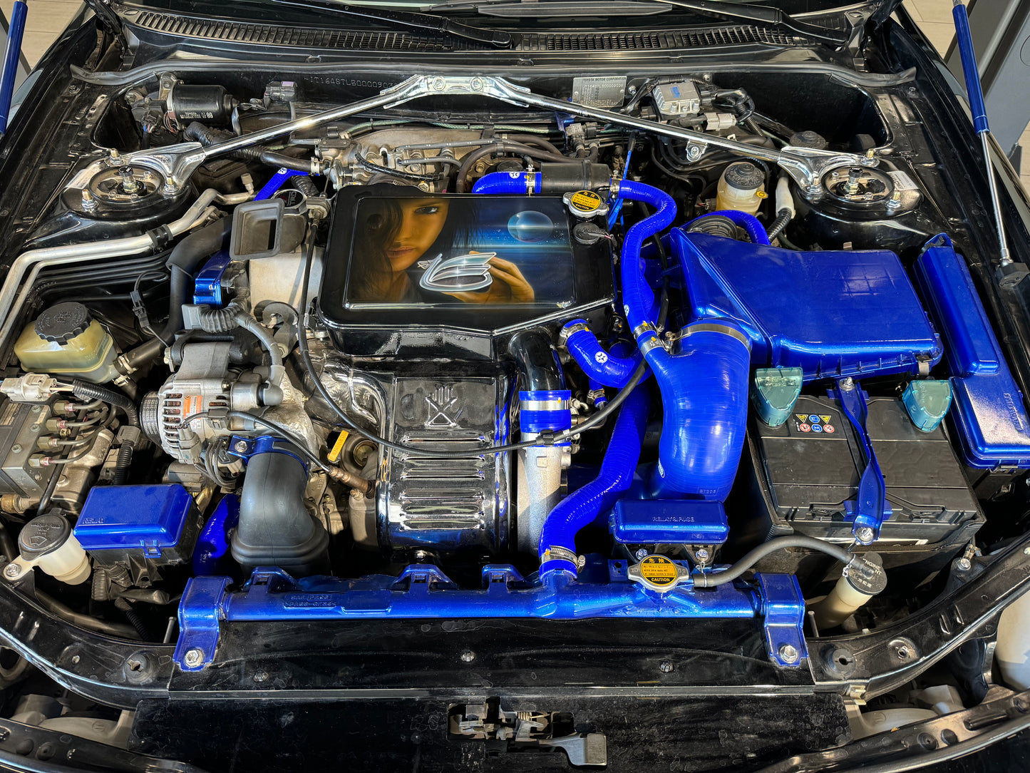 Silikon Kühlwasser Schlauchsatz blau für Toyota Celica ST205 GT4 GT FOUR